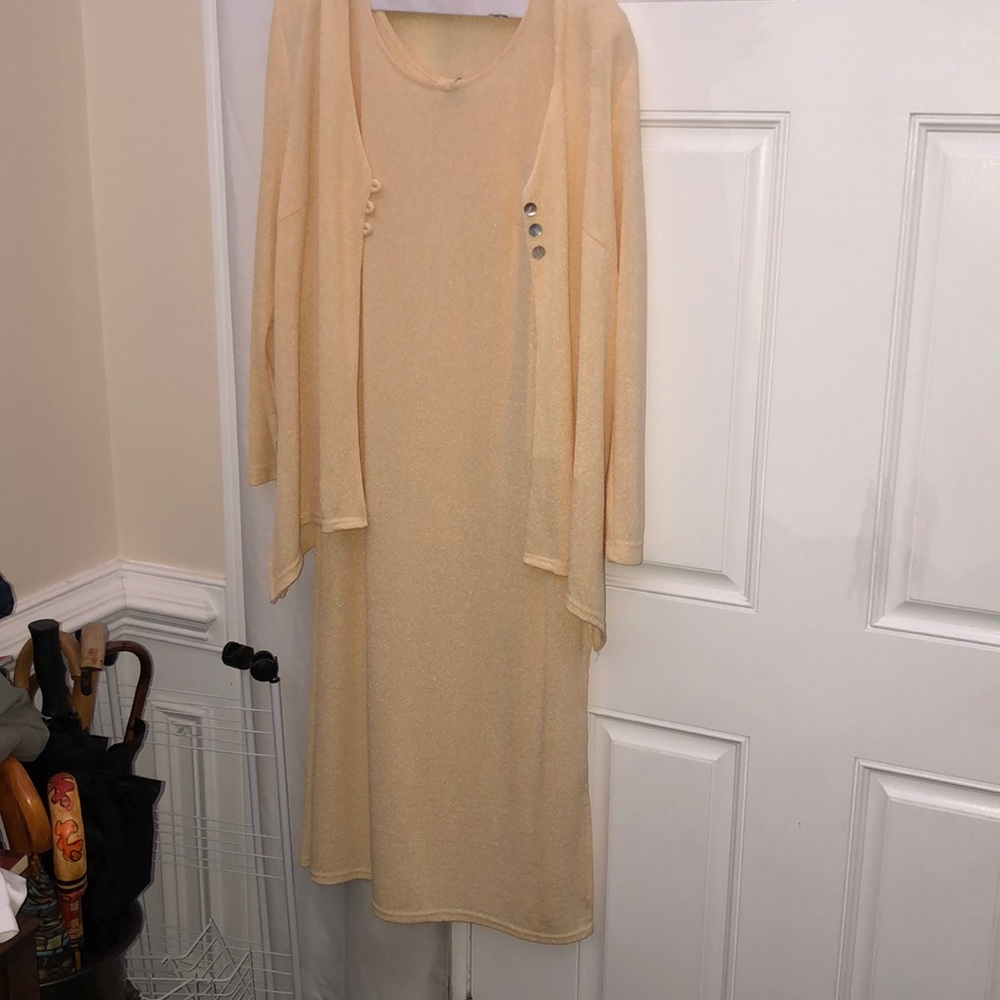Knit dress and jacket